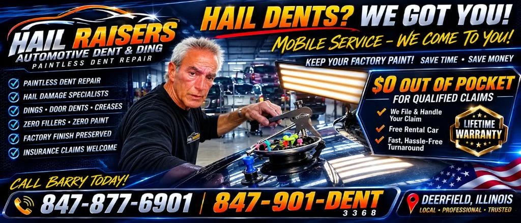 Hail Raisers mobile service — we come to you, no shop visit needed